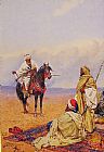 Giulio Rosati A Horseman Stopping at a Bedouin Camp painting